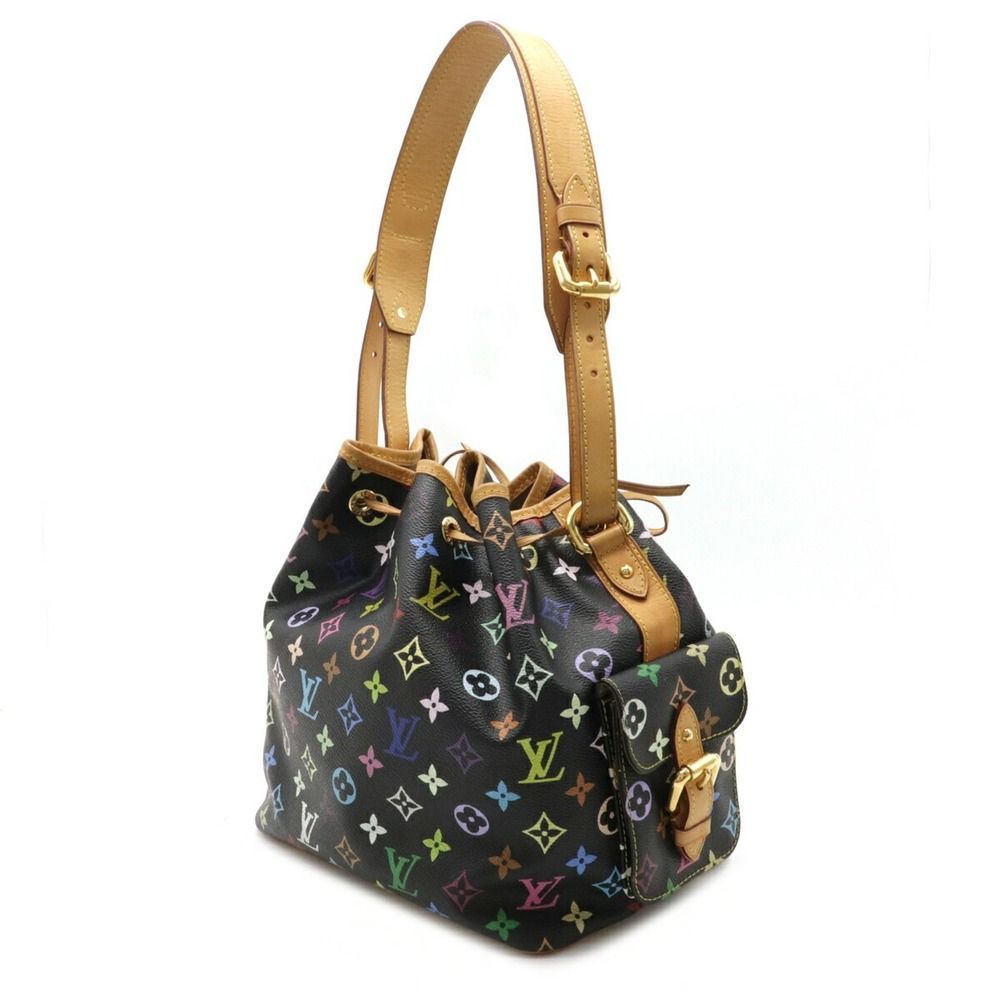 Louis Vuitton Monogram Multicolor Petite Noe Shoulder Bag Noir Black - Picture 2 of 5